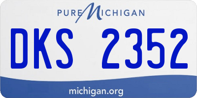 MI license plate DKS2352
