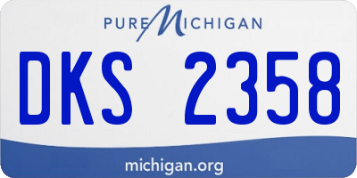 MI license plate DKS2358