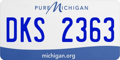 MI license plate DKS2363