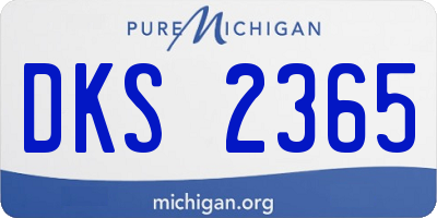 MI license plate DKS2365