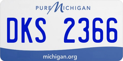 MI license plate DKS2366