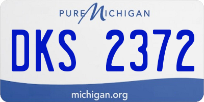 MI license plate DKS2372