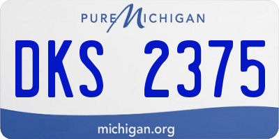 MI license plate DKS2375