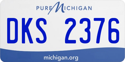 MI license plate DKS2376