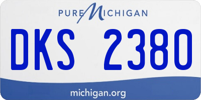 MI license plate DKS2380