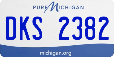 MI license plate DKS2382