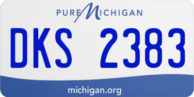 MI license plate DKS2383