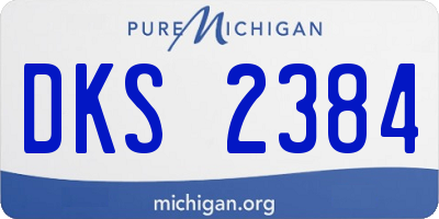 MI license plate DKS2384