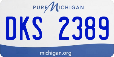 MI license plate DKS2389