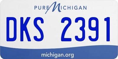 MI license plate DKS2391
