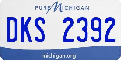MI license plate DKS2392