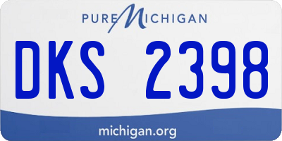 MI license plate DKS2398