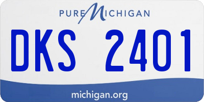 MI license plate DKS2401