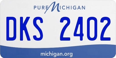 MI license plate DKS2402