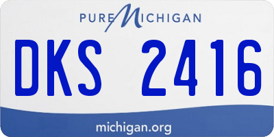 MI license plate DKS2416