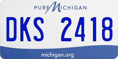 MI license plate DKS2418