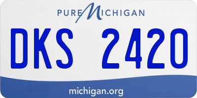 MI license plate DKS2420