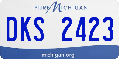 MI license plate DKS2423