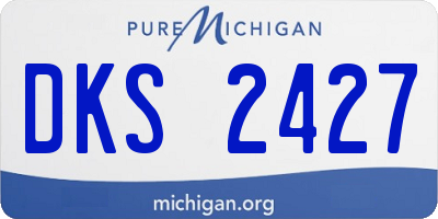 MI license plate DKS2427