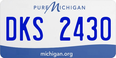 MI license plate DKS2430