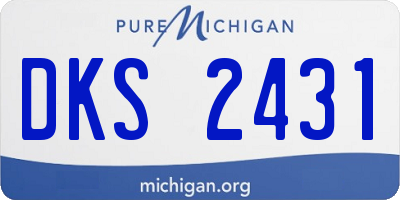 MI license plate DKS2431