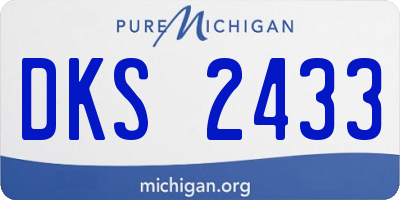 MI license plate DKS2433