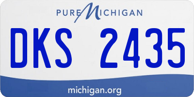 MI license plate DKS2435