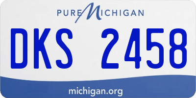 MI license plate DKS2458