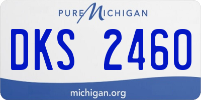 MI license plate DKS2460