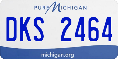 MI license plate DKS2464