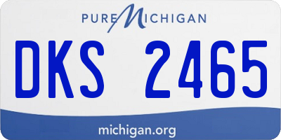 MI license plate DKS2465