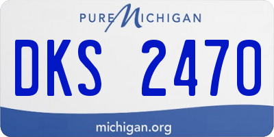 MI license plate DKS2470