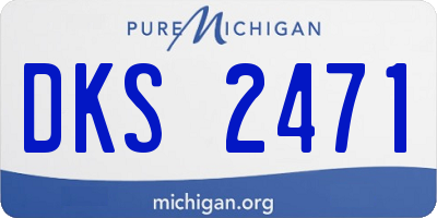 MI license plate DKS2471