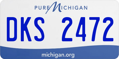 MI license plate DKS2472