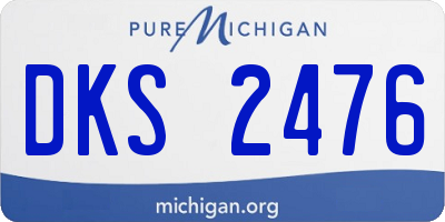 MI license plate DKS2476