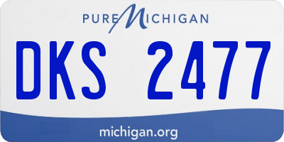 MI license plate DKS2477