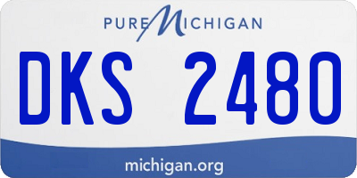 MI license plate DKS2480