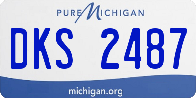 MI license plate DKS2487