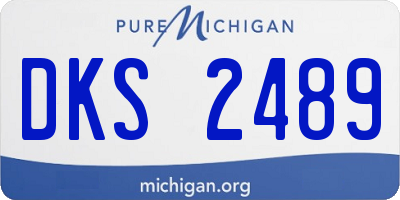 MI license plate DKS2489
