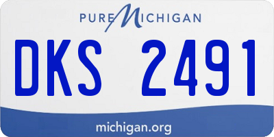 MI license plate DKS2491