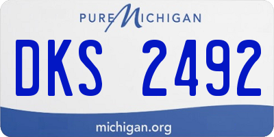 MI license plate DKS2492