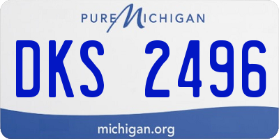 MI license plate DKS2496
