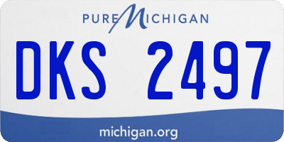 MI license plate DKS2497