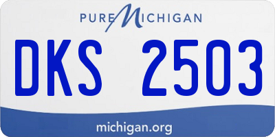MI license plate DKS2503