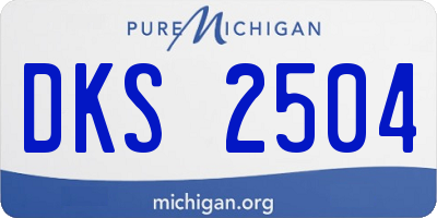 MI license plate DKS2504