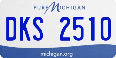 MI license plate DKS2510