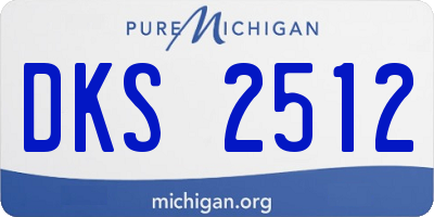 MI license plate DKS2512