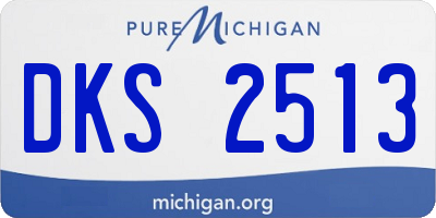 MI license plate DKS2513