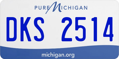 MI license plate DKS2514