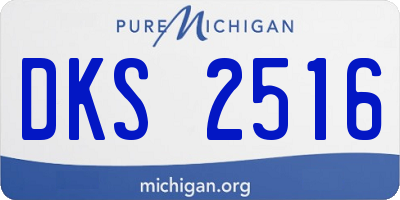MI license plate DKS2516